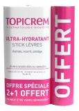 Topicrem UH Ultra-Moisturizing Lip Stick Zestaw 3 x 4 g w tym 1 Gratis