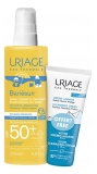 Uriage Bariésun Fugtgivende Børnespray Meget Høj Beskyttelse SPF50+ 200 ml + Vaskecrème 50 ml Tilbud