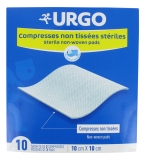 Urgo Compresses Stériles Non Tissées 10 cm x 10 cm 10 Sachets de 2 Compresses