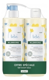 Klorane Bébé Gentle Cleansing Gel Set van 2 x 500 ml