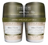 Sanoflore 48H Flora Roll-On Bio Lot de 2 x 50 ml