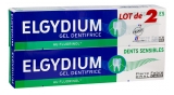 Elgydium Sensitive Teeth Toothpaste Gel 2 x 75ml