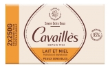 Rogé Cavaillès Savon Extra Doux Lait et Miel Lot de 2 x 250 g