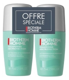 Biotherm Homme Ice Cooling Effect Anti-Transpirant 48H Roll-On Lot of 2 x 75 ml