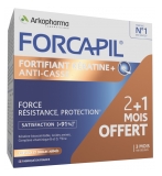 Arkopharma Forcapil Keratīna Stiprinošais+ 3 mēnešu programma 120 + 60 kapsulas