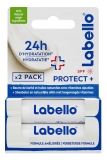 Labello Protect+ Sticks Lèvres SPF15 Lot de 2 x 4,8 g