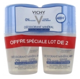Vichy 48H Mineral Deodorant Roll-On 2 x 50 ml