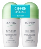 Biotherm Déo Pure Natural Protect Déodorant Soin 24H Roll-On Bio Lot de 2 x 75 ml