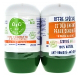 Poupina Organiczny Dezodorant do Skóry Wrażliwej z Kwiatem Pomarańczy Zestaw 2 x 50 ml