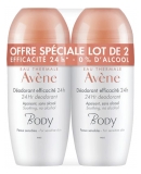 Avène Body 24 valandų efektyvumo dezodorantas, 2 x 50 ml pakuotė