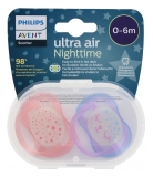 Avent Ultra Air Nighttime 2 Sucettes Orthodontiques 0-6 Mois