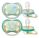 Avent Ultra Air Nighttime 2 Sucettes Orthodontiques 0-6 Mois