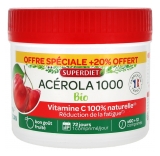 Superdiet Acérola 1000 Bio 60 Comprimés Sécables à Croquer + 12 Comprimés Offerts