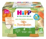 HiPP Mes Premiers Légumes Diversification dès 4/6 Mois Bio 4 Pots - Saveur : Carottes, Carottes blanches, Panais, Poireaux (à...