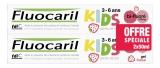 Fluocaril Kids Dentifrice Bi-Fluoré 3-6 Ans Lot de 2 x 50 ml
