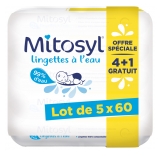 Mitosyl Lingettes à l\'Eau Lot de 4 x 60 Lingettes + 60 Lingettes Offertes