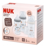 NUK Perfect Match 3 Babyflaschen 260 ml 3 Monate und Mehr