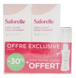 Saforelle Trattamento Detergente Delicato Set di 2 x 500 ml + Trattamento Detergente Delicato 100 ml in Omaggio