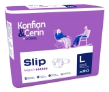 Stentil Konfian & Cerin Slip Maxi+ 20 Changes Complets pour Adultes Taille L