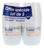 Etiaxil Anti-Transpirant Tolérance 48H Peaux Sensibles Roll-On Lot de 2 x 50 ml