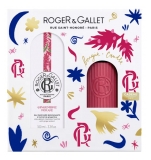 Roger & Gallet Gingembre Rouge Coffret Eau Parfumée Bienfaisante 100 ml + Bougie Parfumée 75 gr Offerte