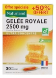 Naturland Gelée Royale 2500 mg Bio 20 Ampoules + 10 Ampoules Offertes