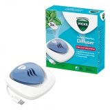 Vicks Portable Waterless Diffuser + VapoPads 2 Menthol Scented Refills