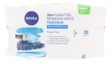 Nivea Lingettes Démaquillantes Fraîcheur 3en1 Peaux Normales 20 Lingettes