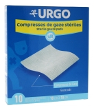 Urgo Sterile Gazekompresser 10 cm x 10 cm 10 breve med 2 kompresser