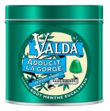 Valda Gommes Sans Sucres Adoucit la Gorge Goût Menthe Eucalyptus 140 g