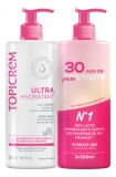 Topicrem Ultra-Hydratant Feuchtigkeitsspendende Körpermilch Pack von 2 x 500 ml