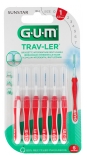 GUM Trav-Ler 6 Brossettes Interdentaires Réutilisables