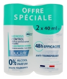 Ducray Hidrosis Control Roll-On Anti-Transpirant Aisselles Lot de 2 x 40 ml
