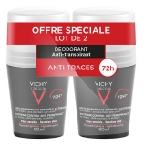 Vichy Homme Desodorante Anti-Transpirante 72H Control Extremo Roll-On Lote de 2 x 50 ml
