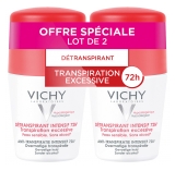 Vichy Intensīvais Antiperspirants 72H Pārmērīga Svīšana 2 x 50 ml iepakojums