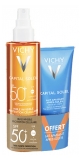 Vichy Capital Soleil Huile Invisible Protection Cellulaire SPF50+ 200 ml + Lait Apaisant Après-Soleil 100 ml Offert