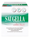 Saugella Cotton Touch Jour 14 Serviettes Extra-Fines avec Ailettes