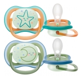 Avent Ultra Air Nighttime 2 Sucettes Orthodontiques 18 Mois et +
