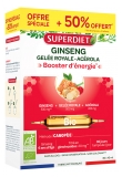 Superdiet Ginseng Gelée Royale Acérola Booster d\'Énergie Bio 20 Ampoules + 10 Ampoules Offertes