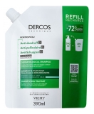 Vichy Dercos Hilseilevän Ihon Hoitava Shampoo Normaalille/Rasvaisille Hiuksille Eko-täyttöpakkaus 390 ml