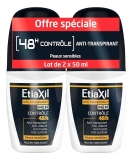 Etiaxil Déodorant Men Anti-Transpirant Contrôle 48H Roll-On Lot de 2 x 50 ml