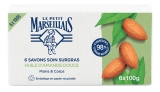 Le Petit Marseillais Savons Soin Surgras Huile d\'Amande Douce Lot de 6 x 100 g