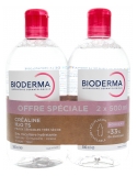 Bioderma Créaline H2O TS Eau Micellaire Démaquillante Lot de 2 x 500 ml