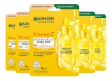 Garnier SkinActive Masca din Material Textil cu Vitamina C Ser Booster de Luminozitate Set de 5 x 28 ml