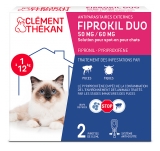 Clément Thékan Fiprokil Duo Pest Control Cat 1 to 12 kg 2 Pipettes