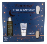 Florame Siero Organico di Protezione Della Luminosità 3 in 1 30 ml + Maschera Crema Notte Idratante Biologica 30 ml + Spatola...