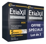 Etiaxil Men Antiperspirantas Pažastims Jautriai Odai Roll-On Rinkinys 2 x 15 ml
