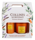 Collines de Provence Coffret Parfum d'Intérieur Duo 100 ml + Bougie Duo 180 g