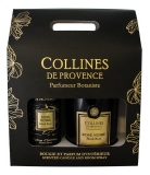 Collines de Provence Coffret Parfum d'Intérieur Duo 100 ml + Bougie Duo 180 g Rose Noire