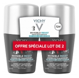 Vichy Homem Desodorante Invisível Resist Dermo-Despirante 72H Roll-On Pack de 2 x 50 ml